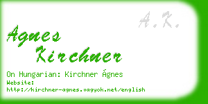 agnes kirchner business card